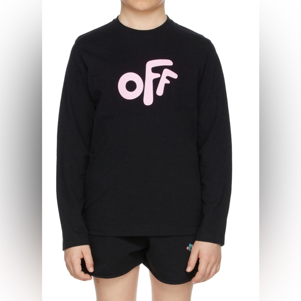 Off-White Kids Black & Pink Arrow Long Sleeve T-Shirt